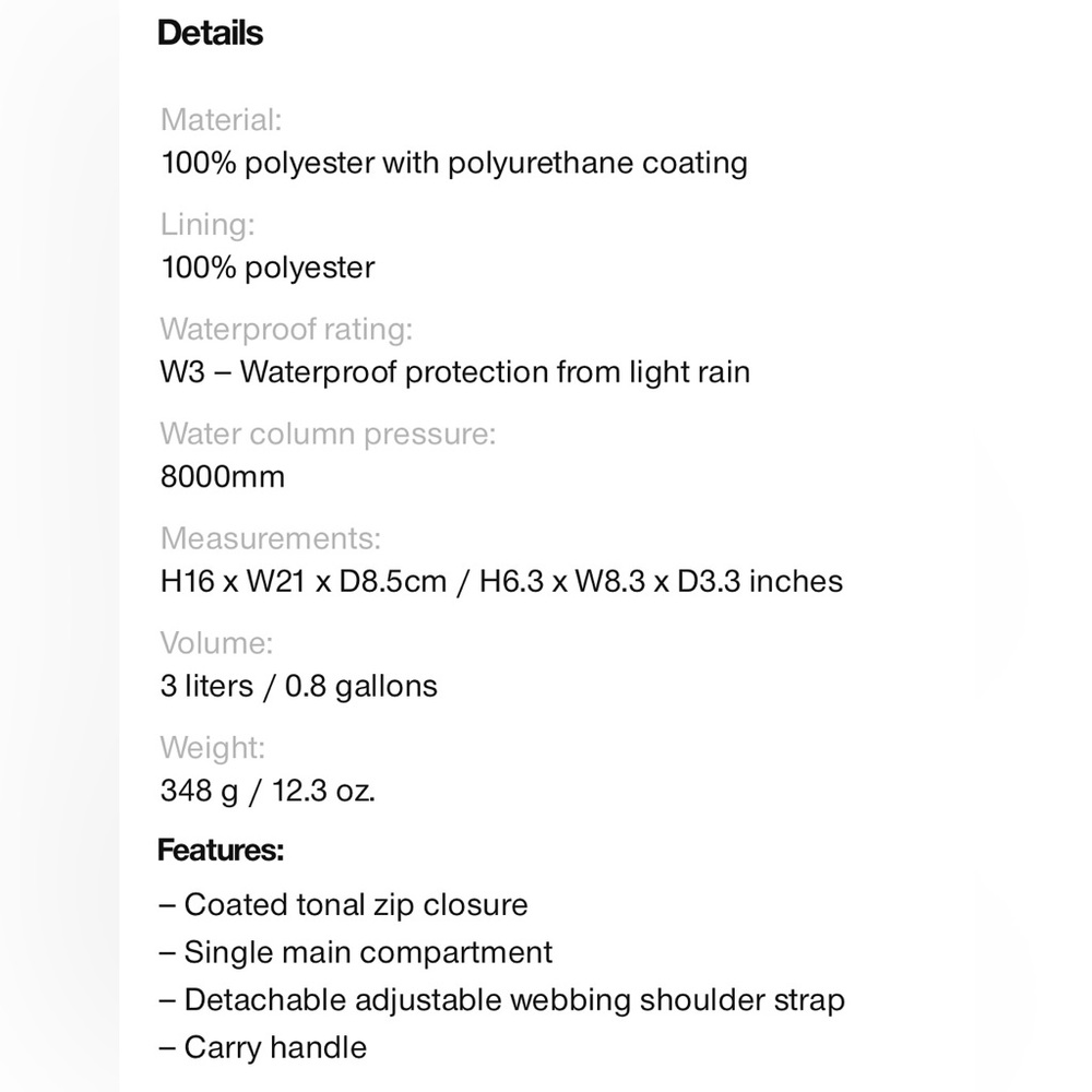 NWT Rains Box Bag Should Crossbody Bag Waterproof Sand Color - Picture 2 of 16